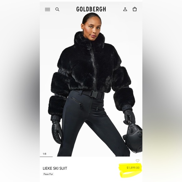 Just worn once! Goldberg Lieke Faux Fur Ski Suit! (original price now is $1900)